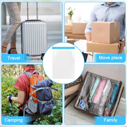 Travel Compression Bags, Roll-Up Space Saver Bags Vacuum Storage Bags 47x35cm/18.5x13.7in for Luggage Backpack Suitcase Packing Organizers(3PCS)
