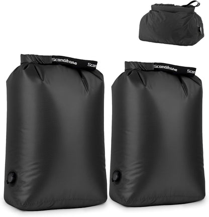 Travel Laundry Bag, Pump-Free Vacuum Compression Dirty Clothes Bag, Medium Reusable Waterproof & Washable Laundry Bag, Wet and Dry Bag, Ideal for Suitcases, Laundromats (1 Pack) Gray