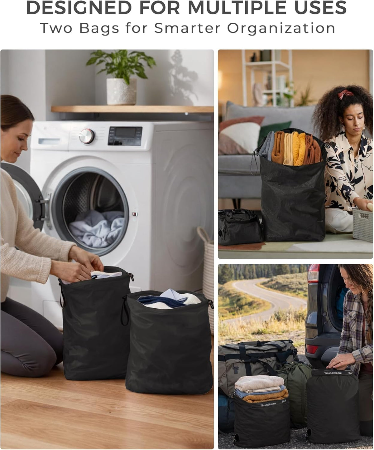 Travel Laundry Bag, Pump-Free Vacuum Compression Dirty Clothes Bag, Medium Reusable Waterproof & Washable Laundry Bag, Wet and Dry Bag, Ideal for Suitcases, Laundromats (1 Pack) Gray