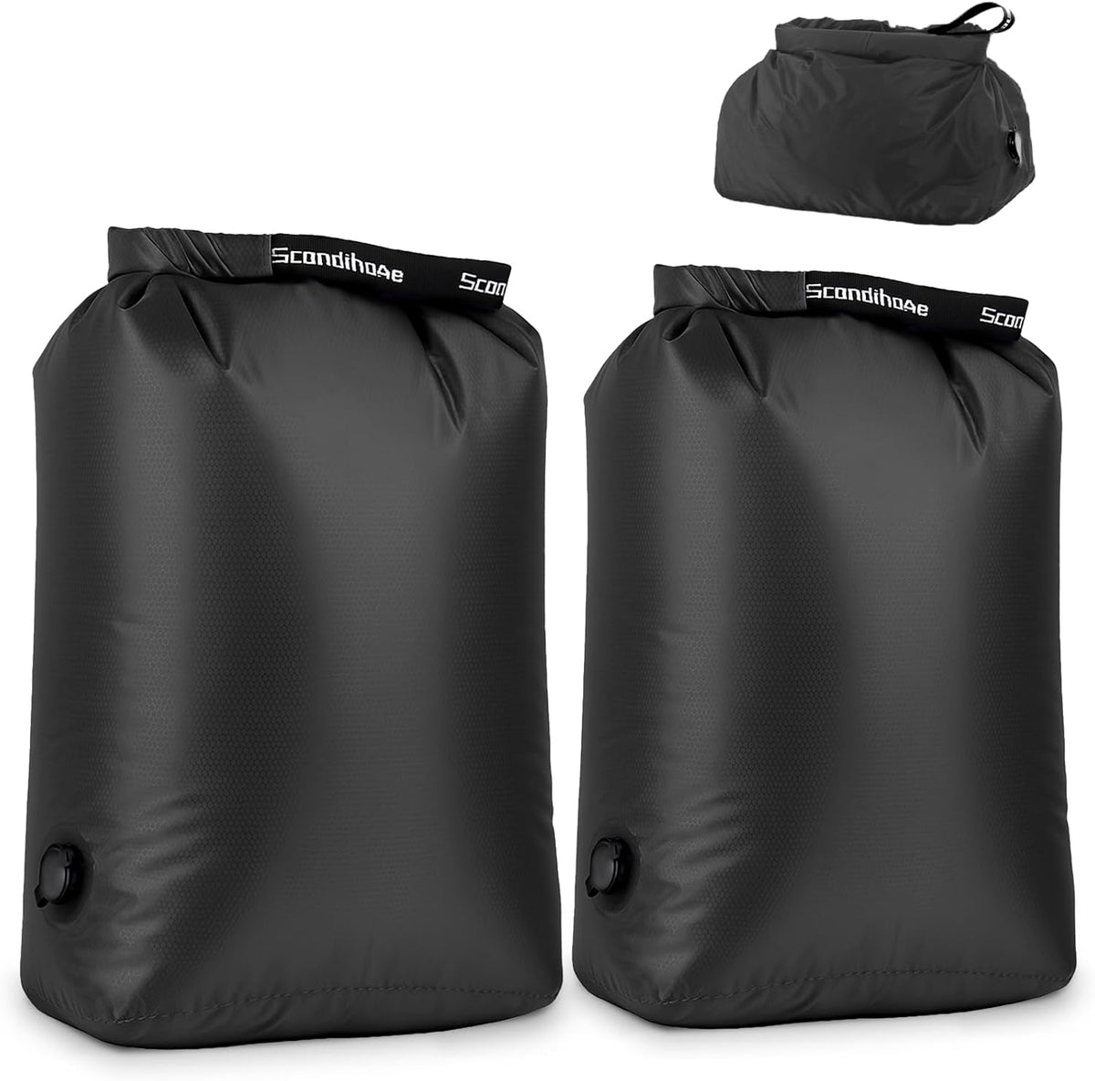 Travel Laundry Bag, Pump-Free Vacuum Compression Dirty Clothes Bag, Medium Reusable Waterproof & Washable Laundry Bag, Wet and Dry Bag, Ideal for Suitcases, Laundromats (1 Pack) Gray
