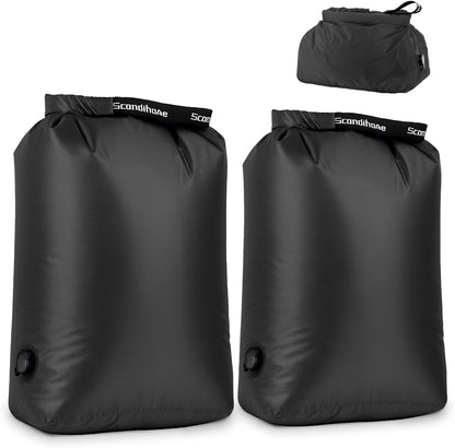 Travel Laundry Bag, Pump-Free Vacuum Compression Dirty Clothes Bag, Medium Reusable Waterproof & Washable Laundry Bag, Wet and Dry Bag, Ideal for Suitcases, Laundromats (1 Pack) Gray