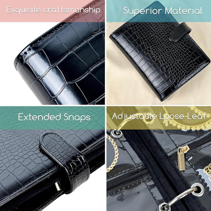 Travel Jewelry Organizer Case,Small Jewelry Bags Jewelry Storage Book Ring Binder with Clear Zipper Velvet Pouch for Traveling