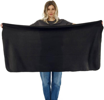 Ultimate Comfort Set + Portable Travel Kit for Airplane, Includes Inflatable Pillow + Zippered Carrying Case, Cozy Fleece Blanket, Eye Mask for Sleeping & Foam Ear Plugs, Black