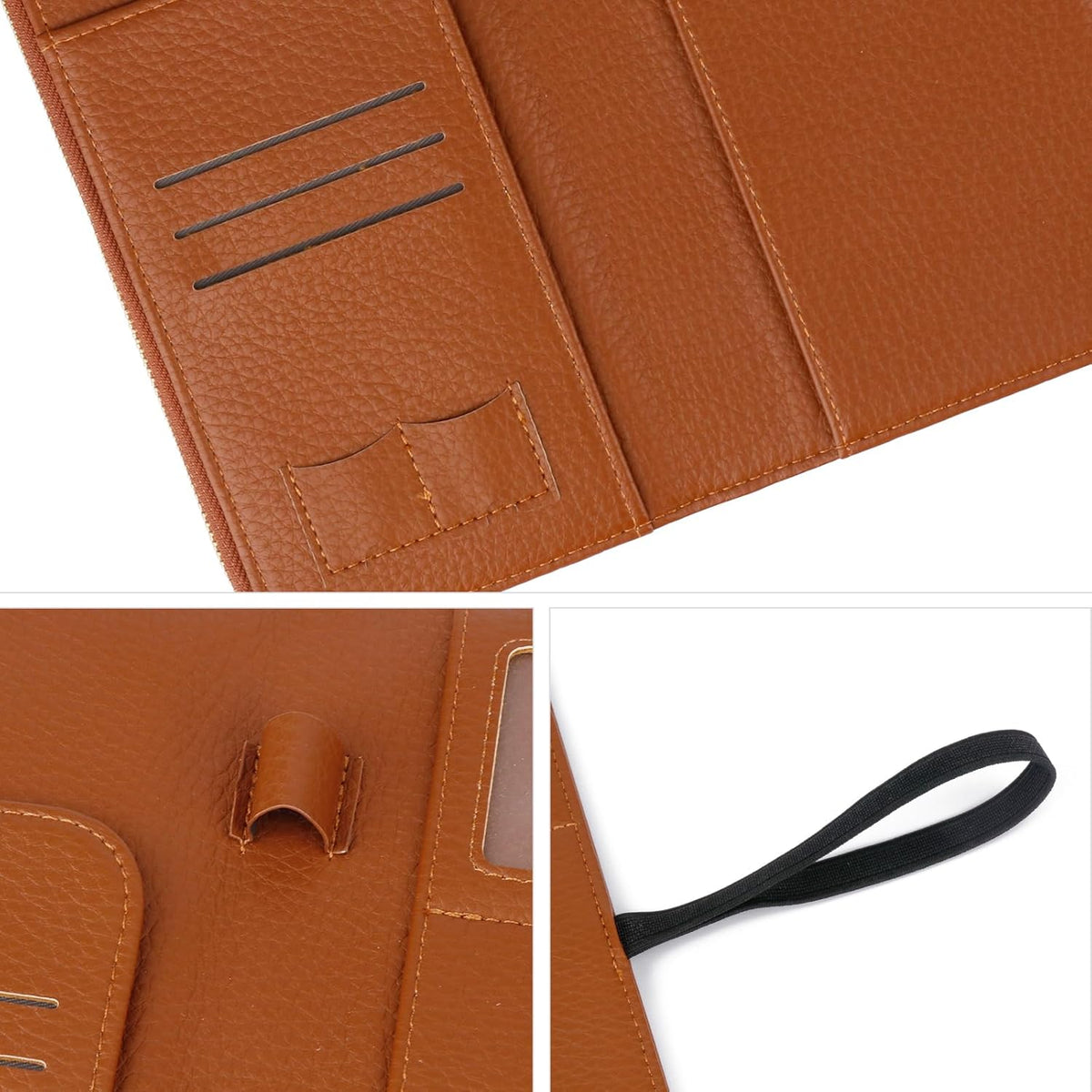 Rfid Passport Wallet for Women, Travel Wallet Passport Holder for Travel, Leather Zipper Pocket Card Slots Purses, Travel Document Organizer Waterproof Travel Accessories (Blue)