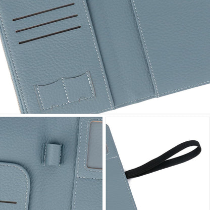 Rfid Passport Wallet for Women, Travel Wallet Passport Holder for Travel, Leather Zipper Pocket Card Slots Purses, Travel Document Organizer Waterproof Travel Accessories (Blue)