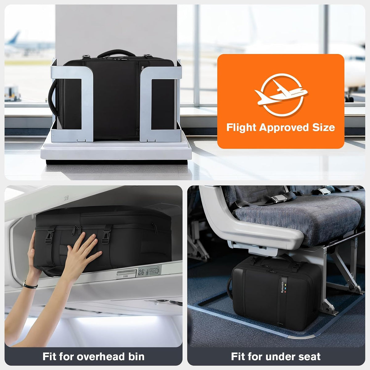 Travel Laptop Backpack, Carry On Backpack for Work & Business Trips, 180° Opening Travel Bag with Laptop Compartment, Commuter Backpack for Men & Women (Navy, 35L)