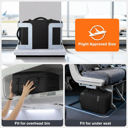 Travel Laptop Backpack, Carry On Backpack for Work & Business Trips, 180° Opening Travel Bag with Laptop Compartment, Commuter Backpack for Men & Women (Navy, 35L)