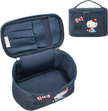 Makeup Bag Large Waterproof Cosmetic Bags with Divider and Brush Holder,Cute Printed Makeup Organizer for Women Traveling,Portable Toiletry Bag for Girls
