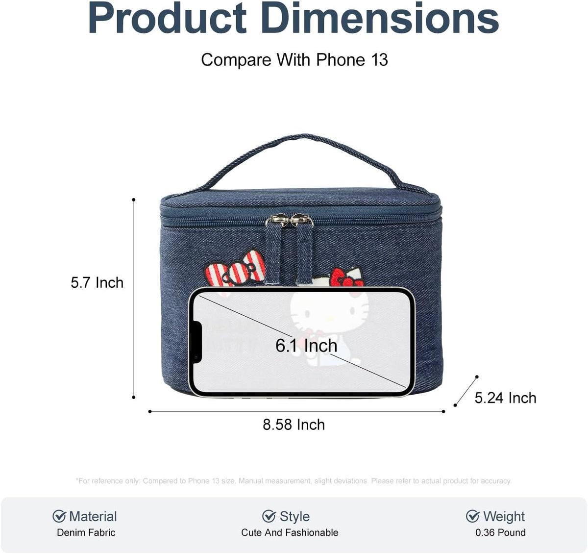 Makeup Bag Large Waterproof Cosmetic Bags with Divider and Brush Holder,Cute Printed Makeup Organizer for Women Traveling,Portable Toiletry Bag for Girls