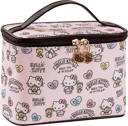 Makeup Bag Large Waterproof Cosmetic Bags with Divider and Brush Holder,Cute Printed Makeup Organizer for Women Traveling,Portable Toiletry Bag for Girls