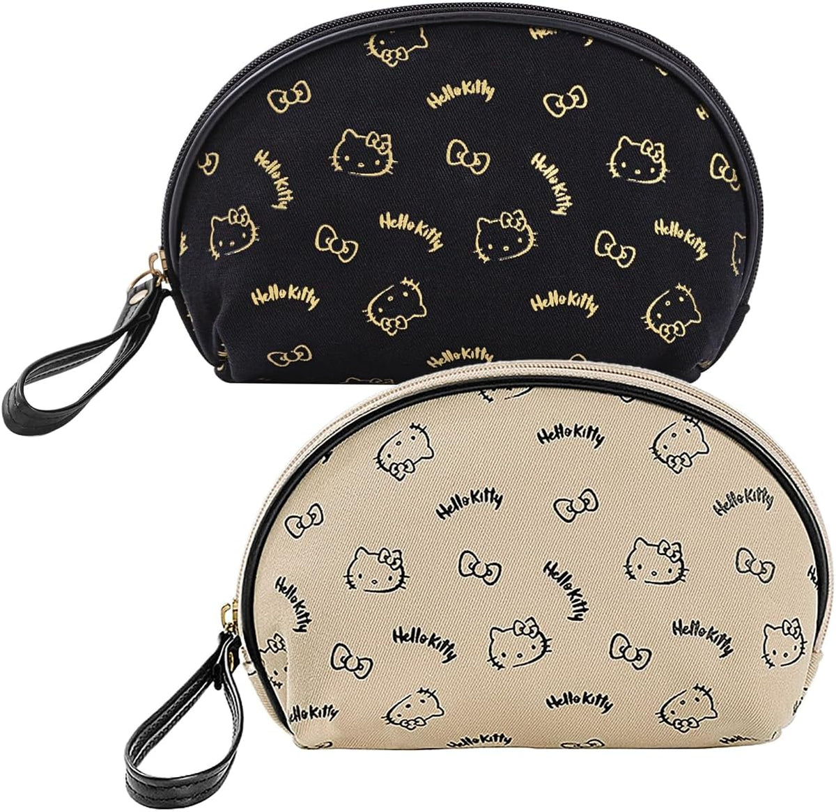 Makeup Bag Large Waterproof Cosmetic Bags with Divider and Brush Holder,Cute Printed Makeup Organizer for Women Traveling,Portable Toiletry Bag for Girls