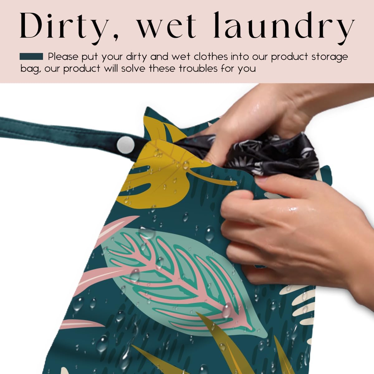 Wet Bag, Wet Dry Bag, Waterproof Bag, Small Laundry Bag, Wet Bag for Pool, Beach, Swimsuit, Makeup Bag, Diapers,Cruise Ship Essentials,Beach Accessories Travel for Women