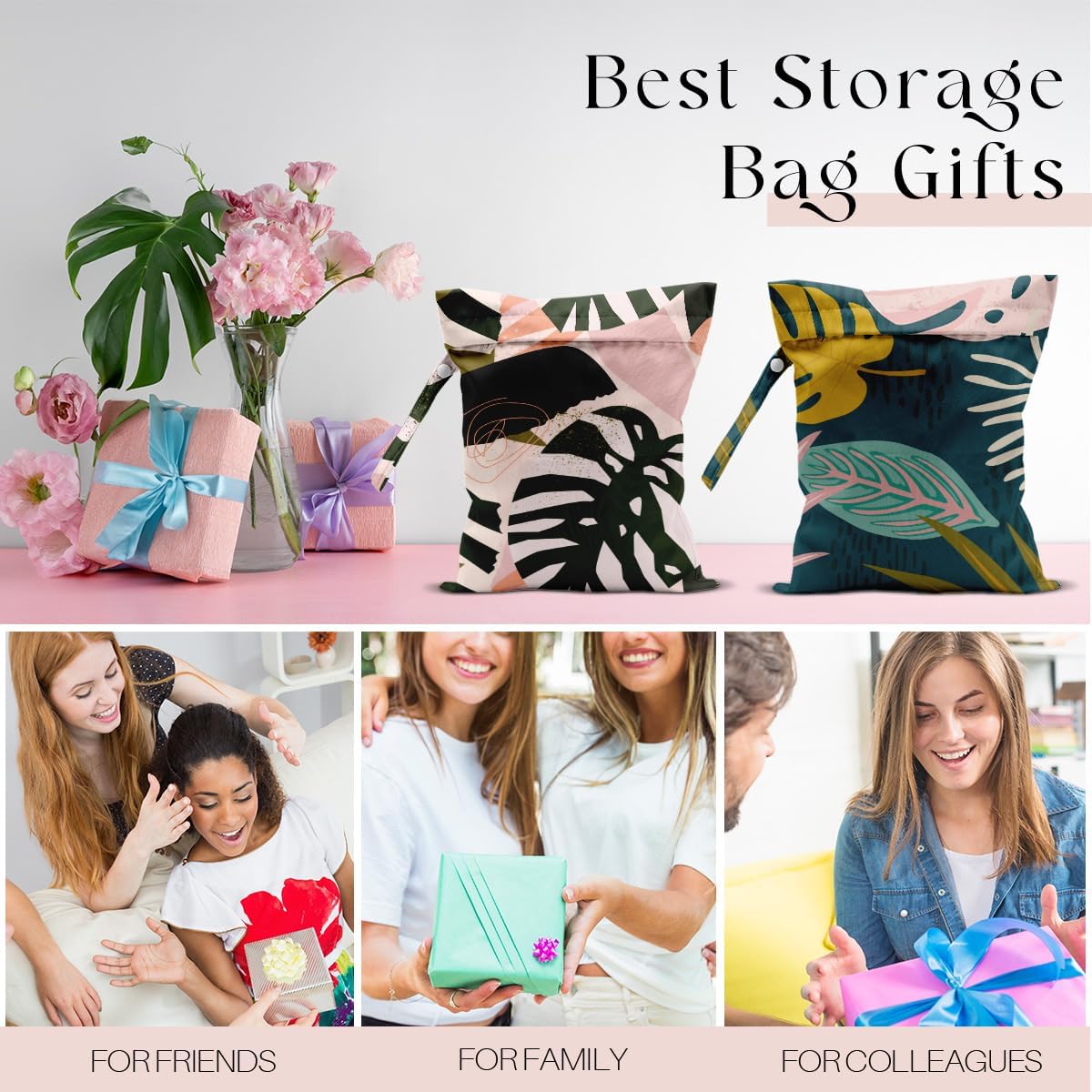 Wet Bag, Wet Dry Bag, Waterproof Bag, Small Laundry Bag, Wet Bag for Pool, Beach, Swimsuit, Makeup Bag, Diapers,Cruise Ship Essentials,Beach Accessories Travel for Women