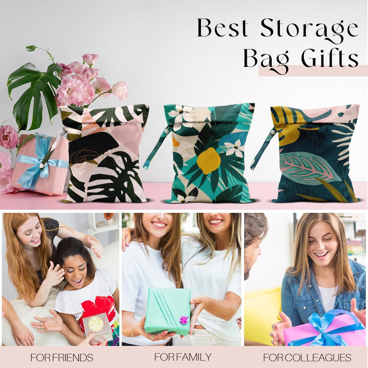 Wet Bag, Wet Dry Bag, Waterproof Bag, Small Laundry Bag, Wet Bag for Pool, Beach, Swimsuit, Makeup Bag, Diapers,Cruise Ship Essentials,Beach Accessories Travel for Women