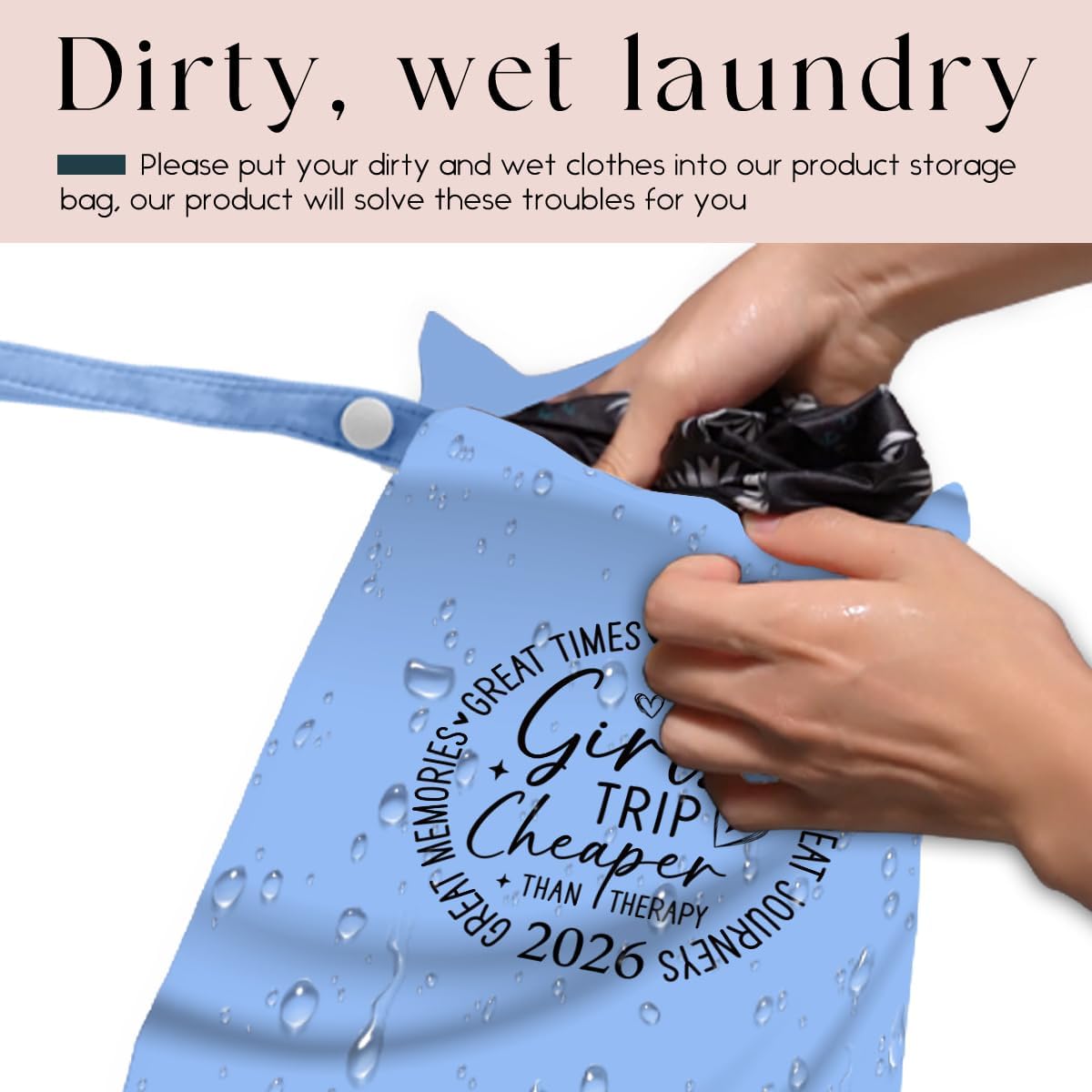Wet Bag, Wet Dry Bag, Waterproof Bag, Small Laundry Bag, Wet Bag for Pool, Beach, Swimsuit, Makeup Bag, Diapers,Cruise Ship Essentials,Beach Accessories Travel for Women
