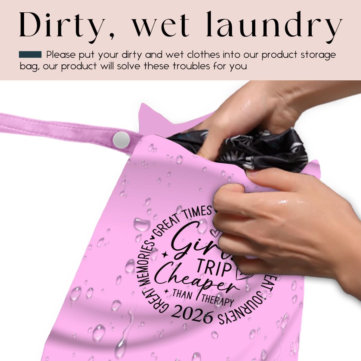 Wet Bag, Wet Dry Bag, Waterproof Bag, Small Laundry Bag, Wet Bag for Pool, Beach, Swimsuit, Makeup Bag, Diapers,Cruise Ship Essentials,Beach Accessories Travel for Women