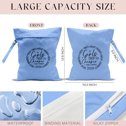 Wet Bag, Wet Dry Bag, Waterproof Bag, Small Laundry Bag, Wet Bag for Pool, Beach, Swimsuit, Makeup Bag, Diapers,Cruise Ship Essentials,Beach Accessories Travel for Women