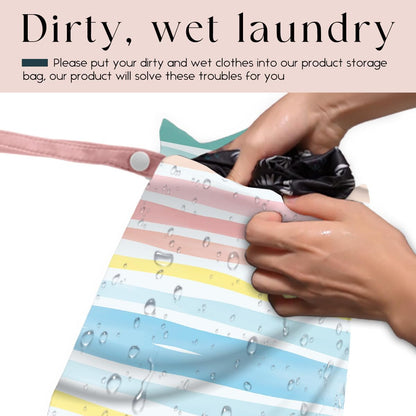 Wet Bag, Wet Dry Bag, Waterproof Bag, Small Laundry Bag, Wet Bag for Pool, Beach, Swimsuit, Makeup Bag, Diapers,Cruise Ship Essentials,Beach Accessories Travel for Women