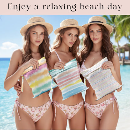 Wet Bag, Wet Dry Bag, Waterproof Bag, Small Laundry Bag, Wet Bag for Pool, Beach, Swimsuit, Makeup Bag, Diapers,Cruise Ship Essentials,Beach Accessories Travel for Women