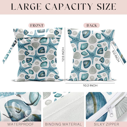 Wet Bag, Wet Dry Bag, Waterproof Bag, Small Laundry Bag, Wet Bag for Pool, Beach, Swimsuit, Makeup Bag, Diapers,Cruise Ship Essentials,Beach Accessories Travel for Women