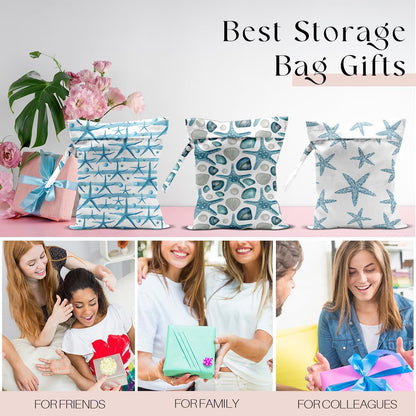 Wet Bag, Wet Dry Bag, Waterproof Bag, Small Laundry Bag, Wet Bag for Pool, Beach, Swimsuit, Makeup Bag, Diapers,Cruise Ship Essentials,Beach Accessories Travel for Women