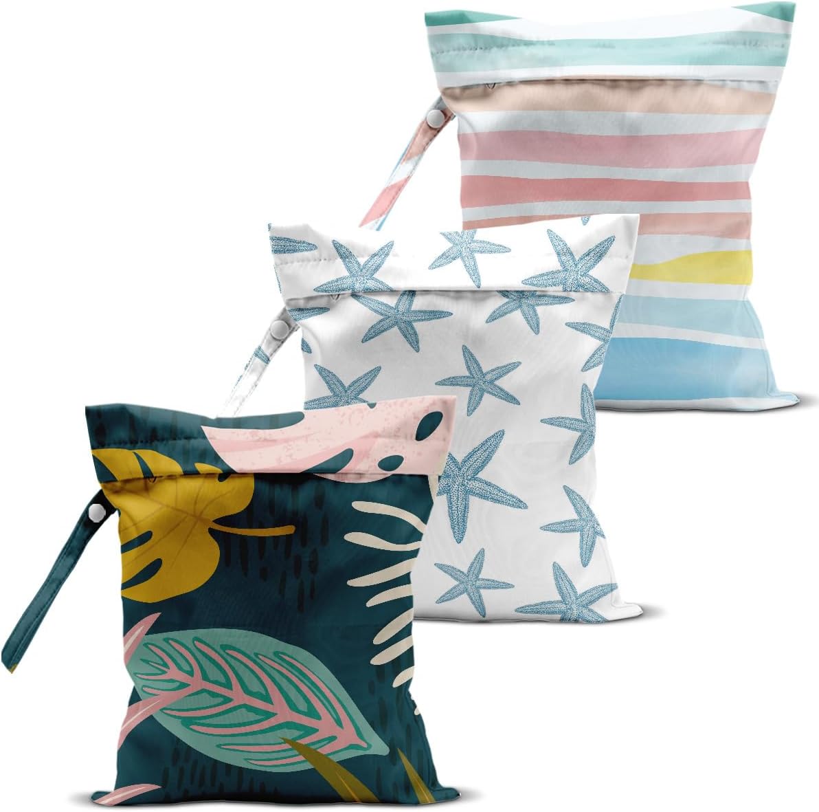 Wet Bag, Wet Dry Bag, Waterproof Bag, Small Laundry Bag, Wet Bag for Pool, Beach, Swimsuit, Makeup Bag, Diapers,Cruise Ship Essentials,Beach Accessories Travel for Women