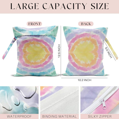 Wet Bag, Wet Dry Bag, Waterproof Bag, Small Laundry Bag, Wet Bag for Pool, Beach, Swimsuit, Makeup Bag, Diapers,Cruise Ship Essentials,Beach Accessories Travel for Women