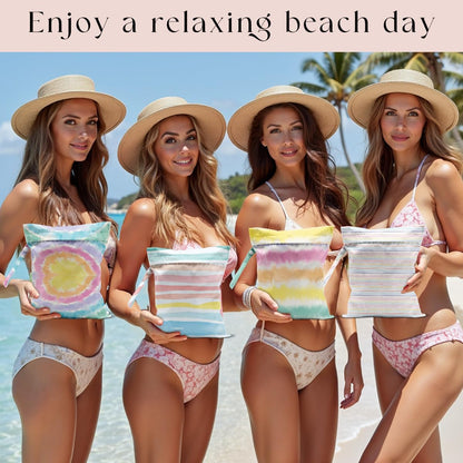 Wet Bag, Wet Dry Bag, Waterproof Bag, Small Laundry Bag, Wet Bag for Pool, Beach, Swimsuit, Makeup Bag, Diapers,Cruise Ship Essentials,Beach Accessories Travel for Women