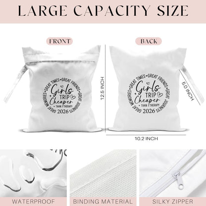 Wet Bag, Wet Dry Bag, Waterproof Bag, Small Laundry Bag, Wet Bag for Pool, Beach, Swimsuit, Makeup Bag, Diapers,Cruise Ship Essentials,Beach Accessories Travel for Women