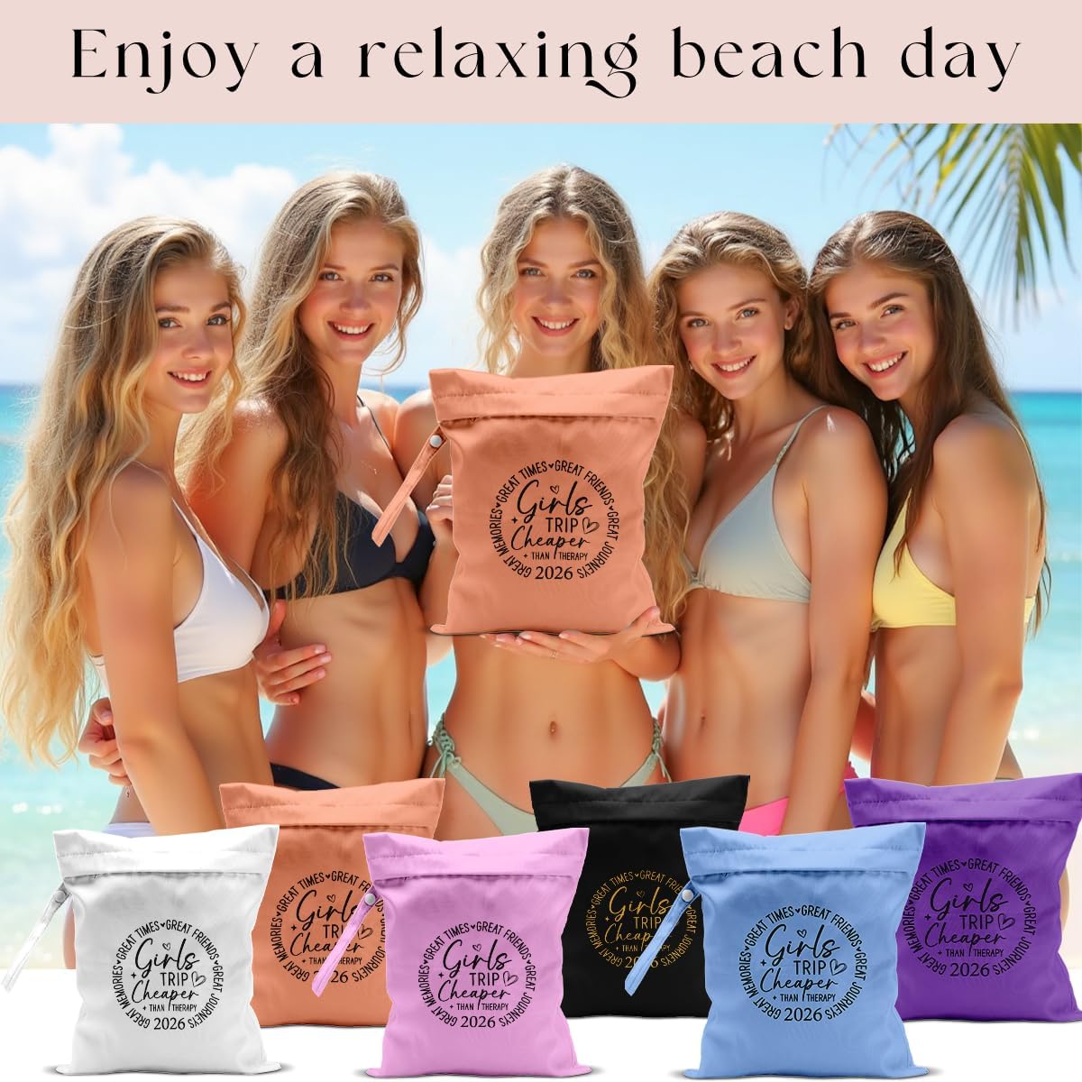 Wet Bag, Wet Dry Bag, Waterproof Bag, Small Laundry Bag, Wet Bag for Pool, Beach, Swimsuit, Makeup Bag, Diapers,Cruise Ship Essentials,Beach Accessories Travel for Women