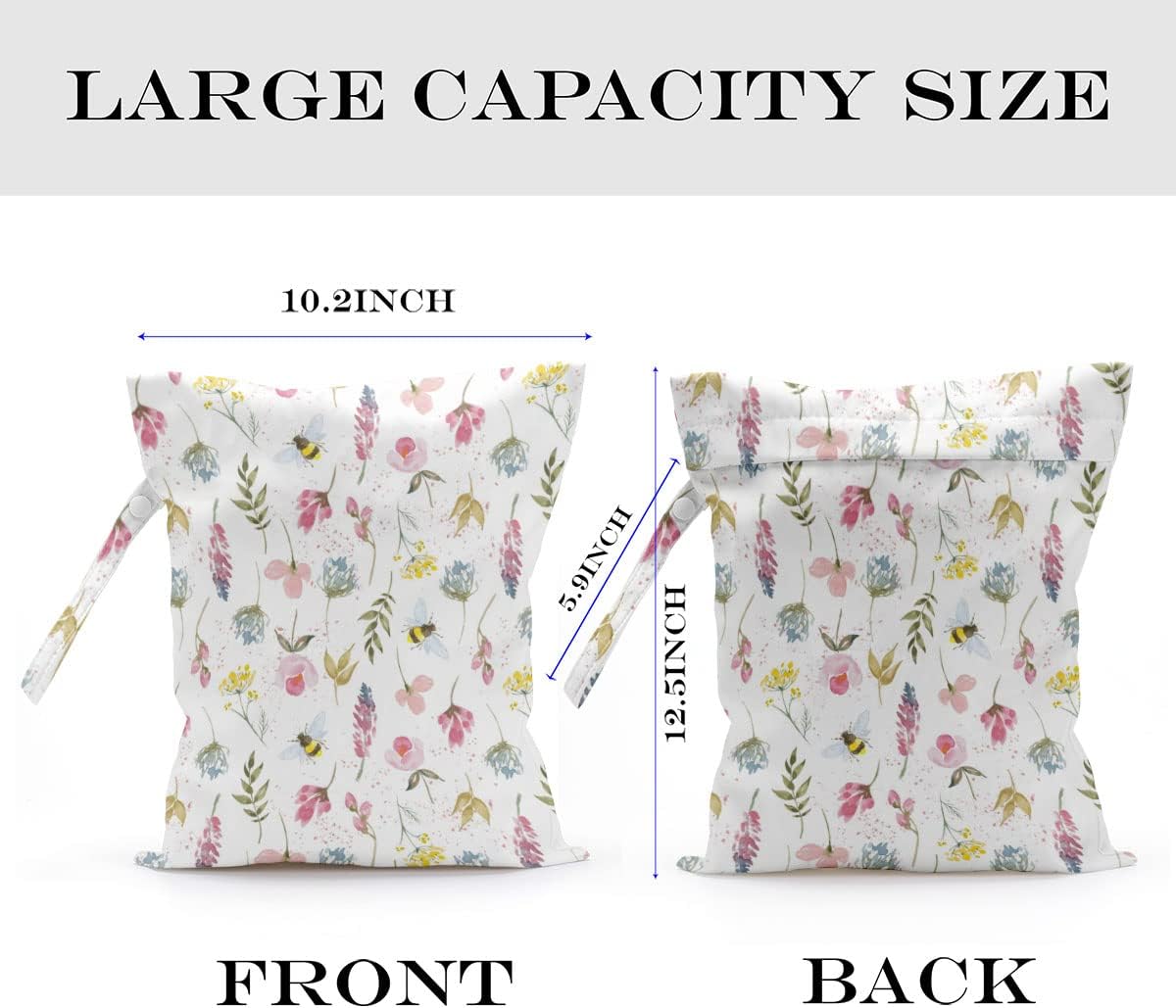 Wet Bag, Wet Dry Bag, Waterproof Bag, Small Laundry Bag, Wet Bag for Pool, Beach, Swimsuit, Makeup Bag, Diapers,Cruise Ship Essentials,Beach Accessories Travel for Women
