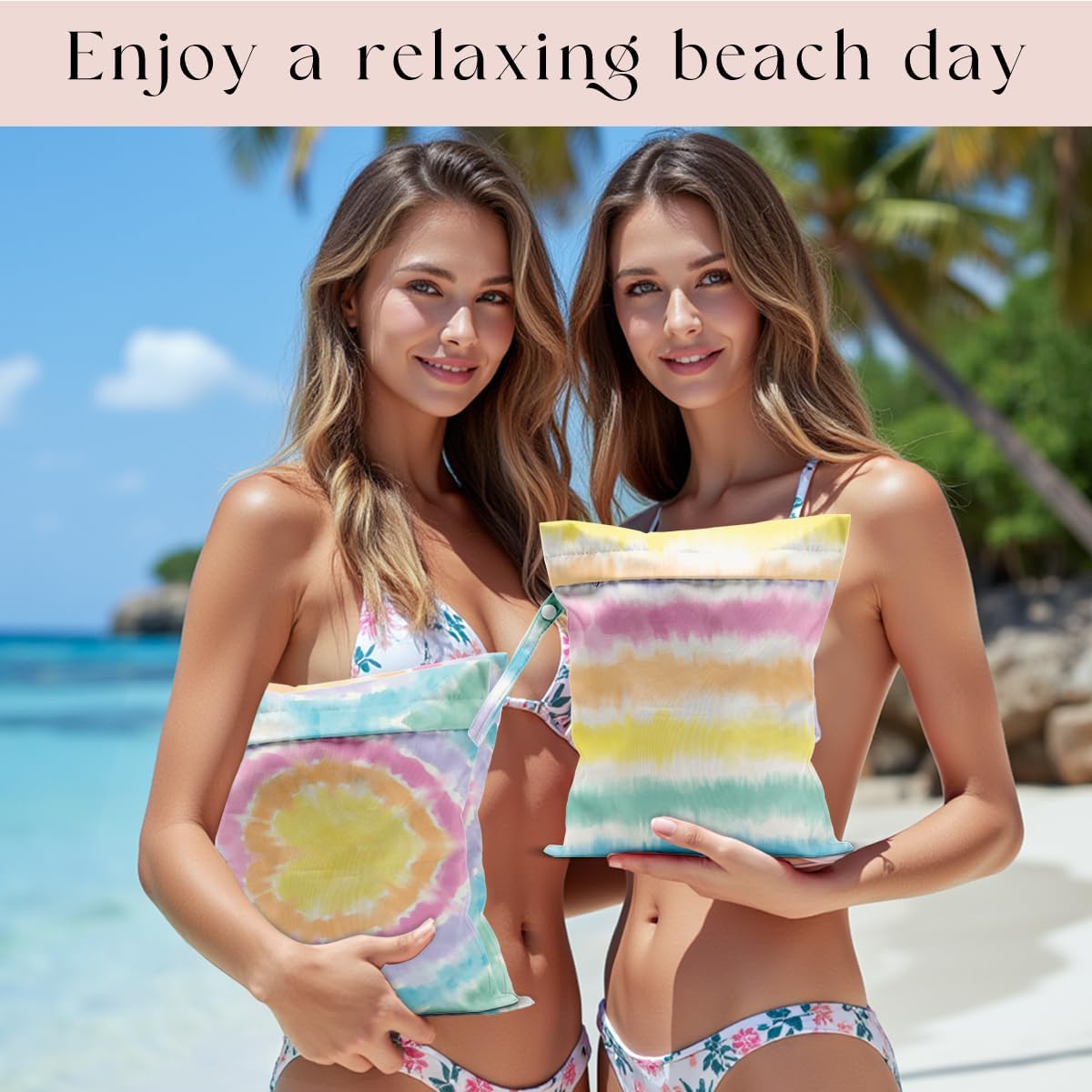 Wet Bag, Wet Dry Bag, Waterproof Bag, Small Laundry Bag, Wet Bag for Pool, Beach, Swimsuit, Makeup Bag, Diapers,Cruise Ship Essentials,Beach Accessories Travel for Women
