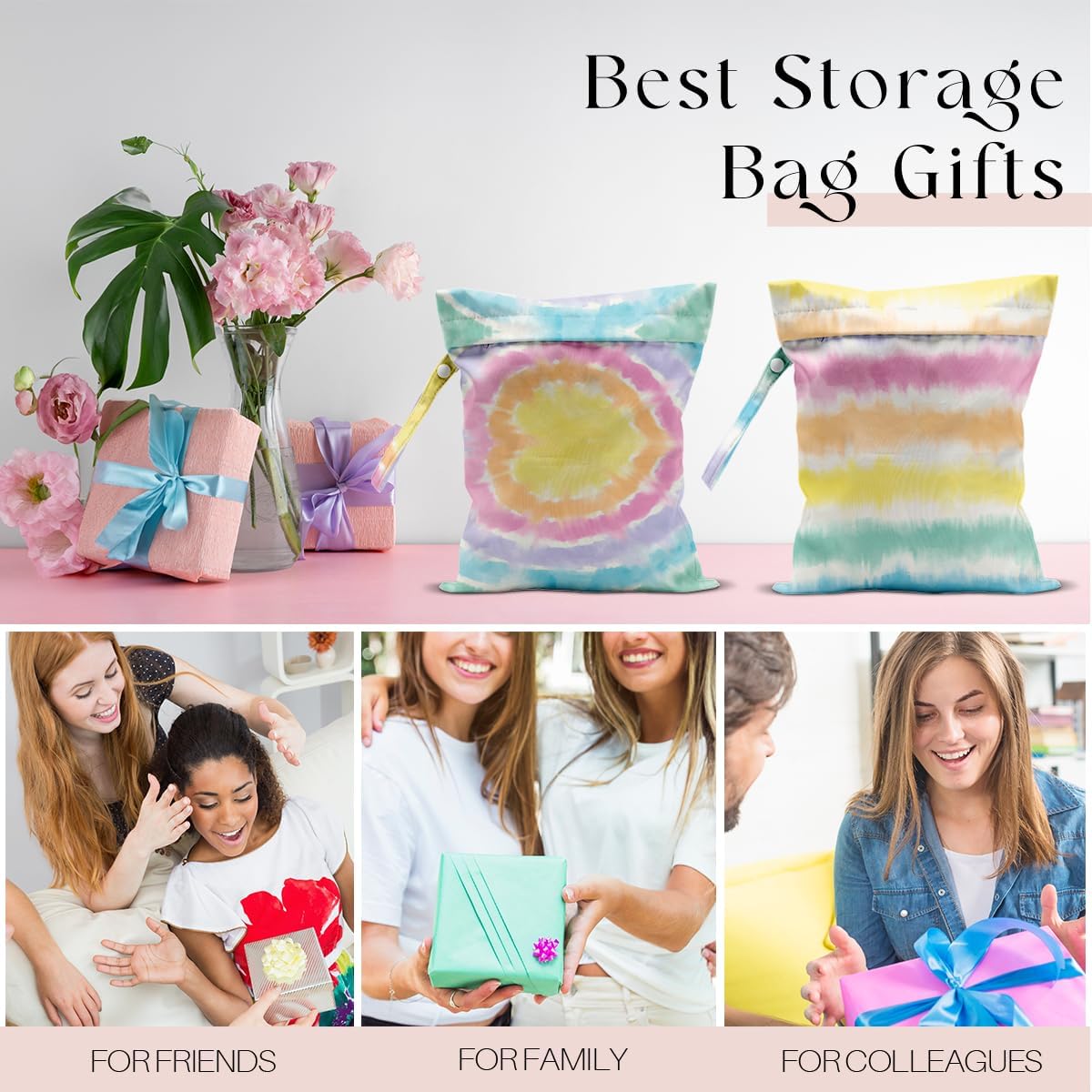 Wet Bag, Wet Dry Bag, Waterproof Bag, Small Laundry Bag, Wet Bag for Pool, Beach, Swimsuit, Makeup Bag, Diapers,Cruise Ship Essentials,Beach Accessories Travel for Women