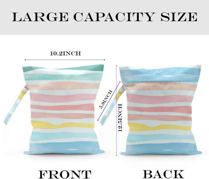 Wet Bag, Wet Dry Bag, Waterproof Bag, Small Laundry Bag, Wet Bag for Pool, Beach, Swimsuit, Makeup Bag, Diapers,Cruise Ship Essentials,Beach Accessories Travel for Women