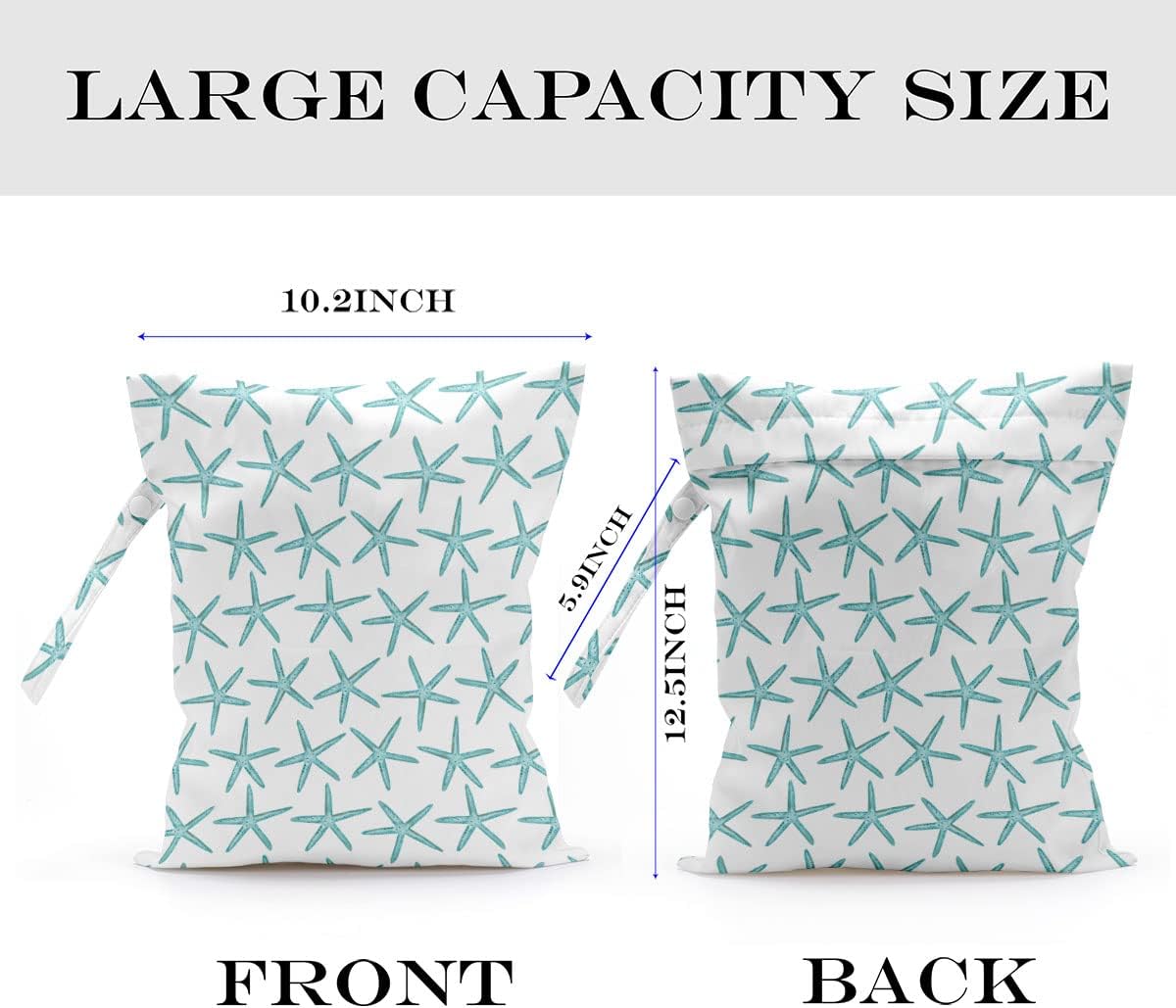 Wet Bag, Wet Dry Bag, Waterproof Bag, Small Laundry Bag, Wet Bag for Pool, Beach, Swimsuit, Makeup Bag, Diapers,Cruise Ship Essentials,Beach Accessories Travel for Women