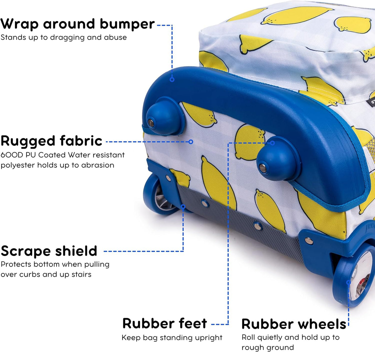 Sunrise Kids Rolling Backpack with Wheels for Girls Boys, Roller Bookbag for School, 18 x 13 x 9 Inches, Confetti - Colors A