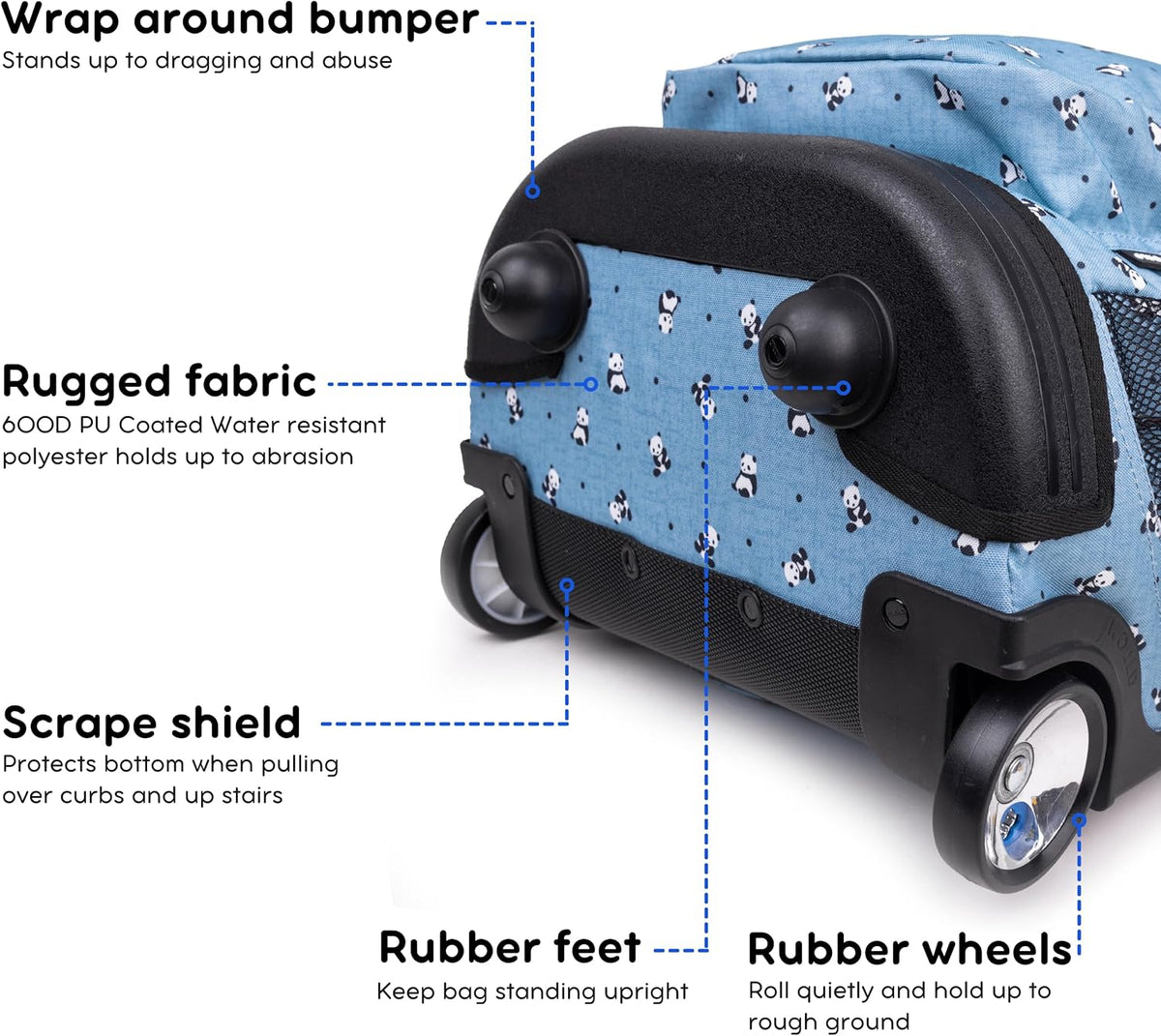 Sunrise Kids Rolling Backpack with Wheels for Girls Boys, Roller Bookbag for School, 18 x 13 x 9 Inches, Confetti - Colors A