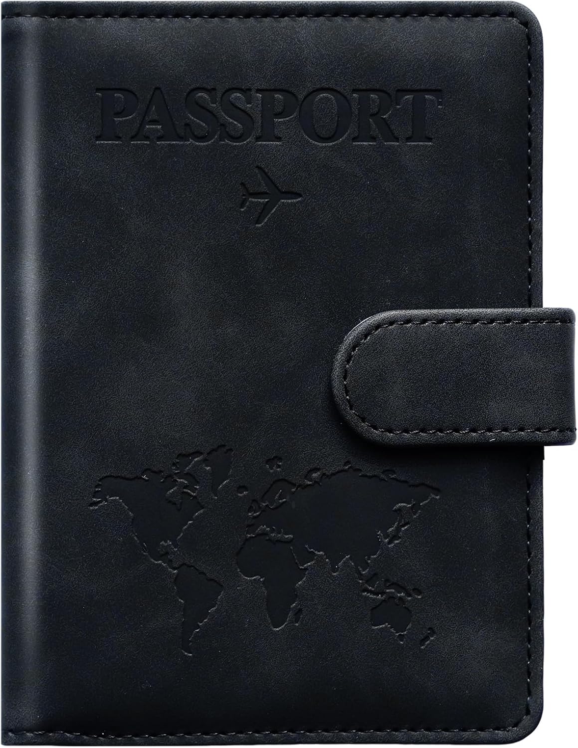 Family Passport Holder for Travel Women and Men RFID Blocking Passport Holder with Zipper Multi-functional Passport Wallet Passport Case Passport cover Travel Essentials