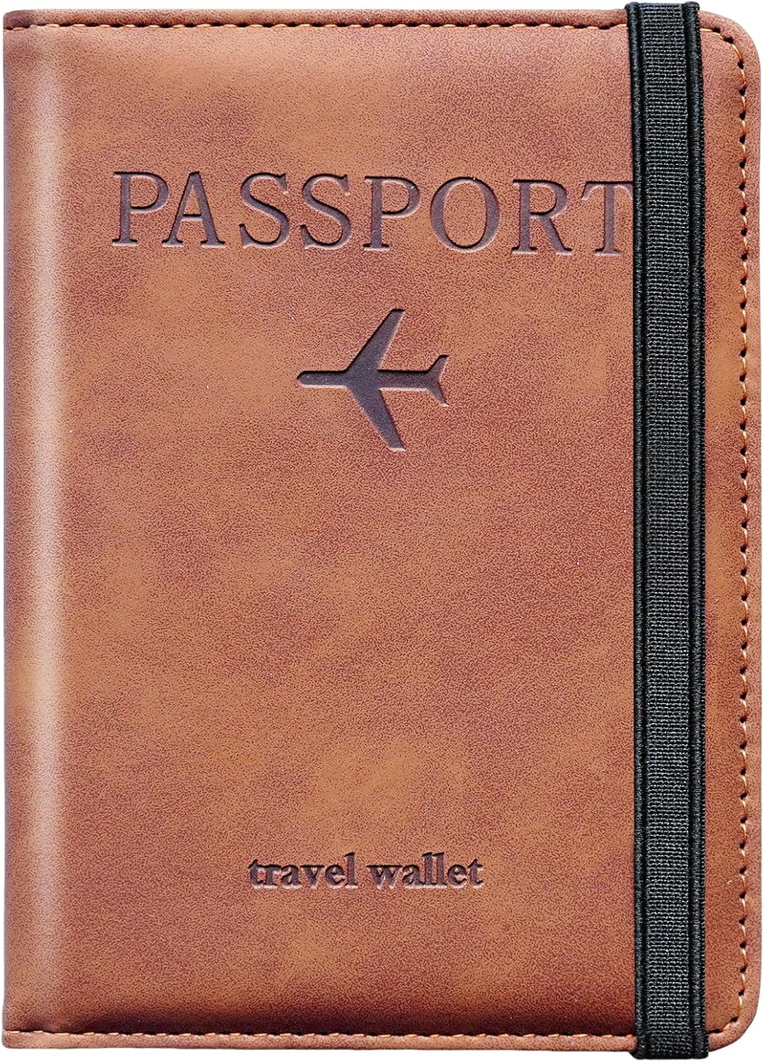 Family Passport Holder for Travel Women and Men RFID Blocking Passport Holder with Zipper Multi-functional Passport Wallet Passport Case Passport cover Travel Essentials