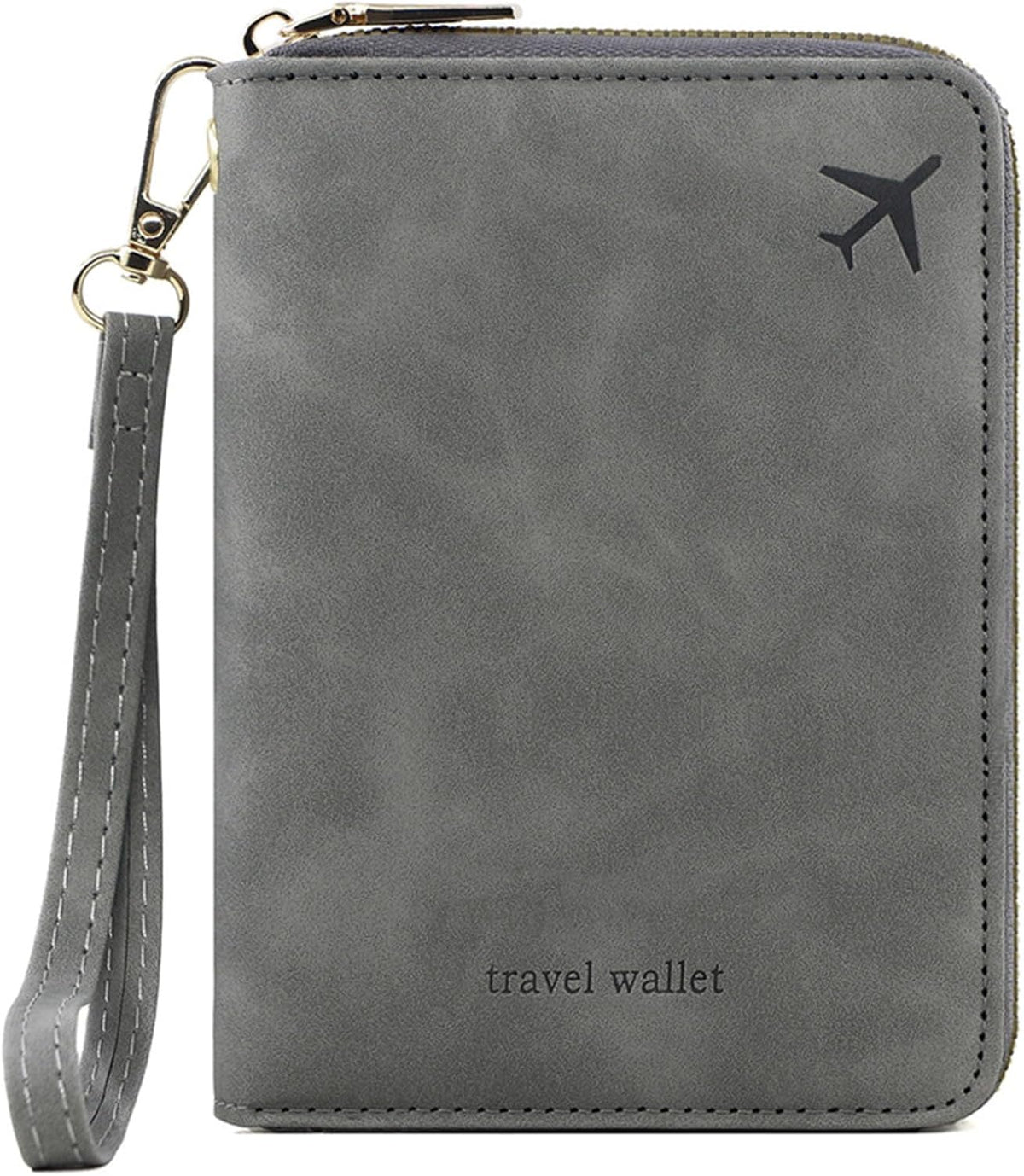 Family Passport Holder for Travel Women and Men RFID Blocking Passport Holder with Zipper Multi-functional Passport Wallet Passport Case Passport cover Travel Essentials