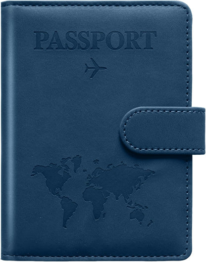 Family Passport Holder for Travel Women and Men RFID Blocking Passport Holder with Zipper Multi-functional Passport Wallet Passport Case Passport cover Travel Essentials