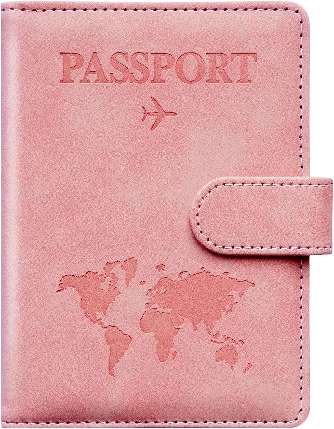 Family Passport Holder for Travel Women and Men RFID Blocking Passport Holder with Zipper Multi-functional Passport Wallet Passport Case Passport cover Travel Essentials
