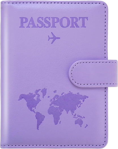 Family Passport Holder for Travel Women and Men RFID Blocking Passport Holder with Zipper Multi-functional Passport Wallet Passport Case Passport cover Travel Essentials