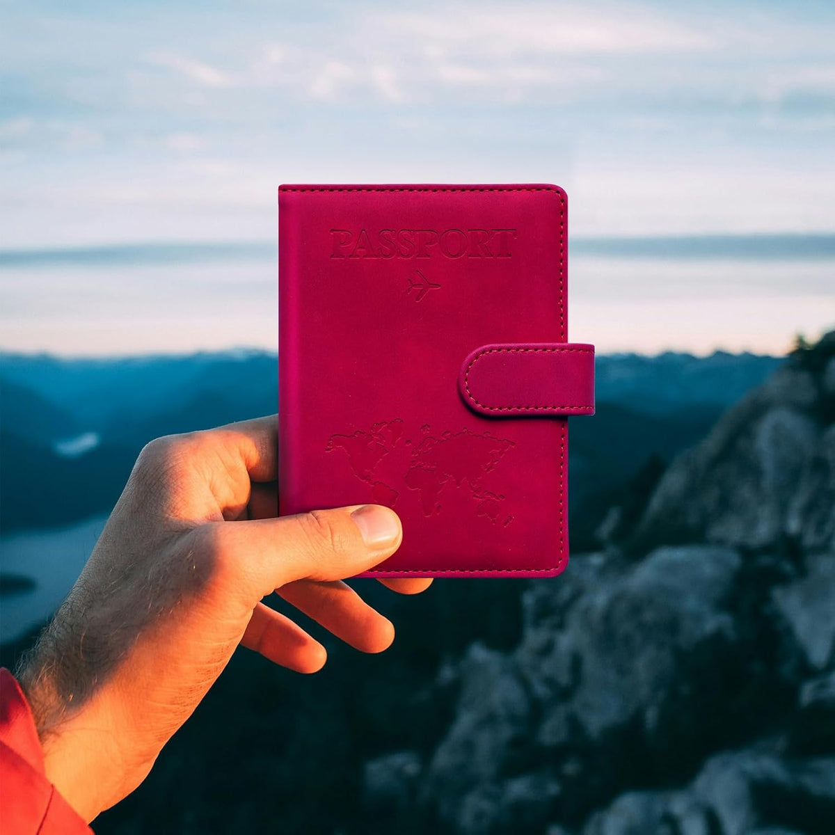 Family Passport Holder for Travel Women and Men RFID Blocking Passport Holder with Zipper Multi-functional Passport Wallet Passport Case Passport cover Travel Essentials