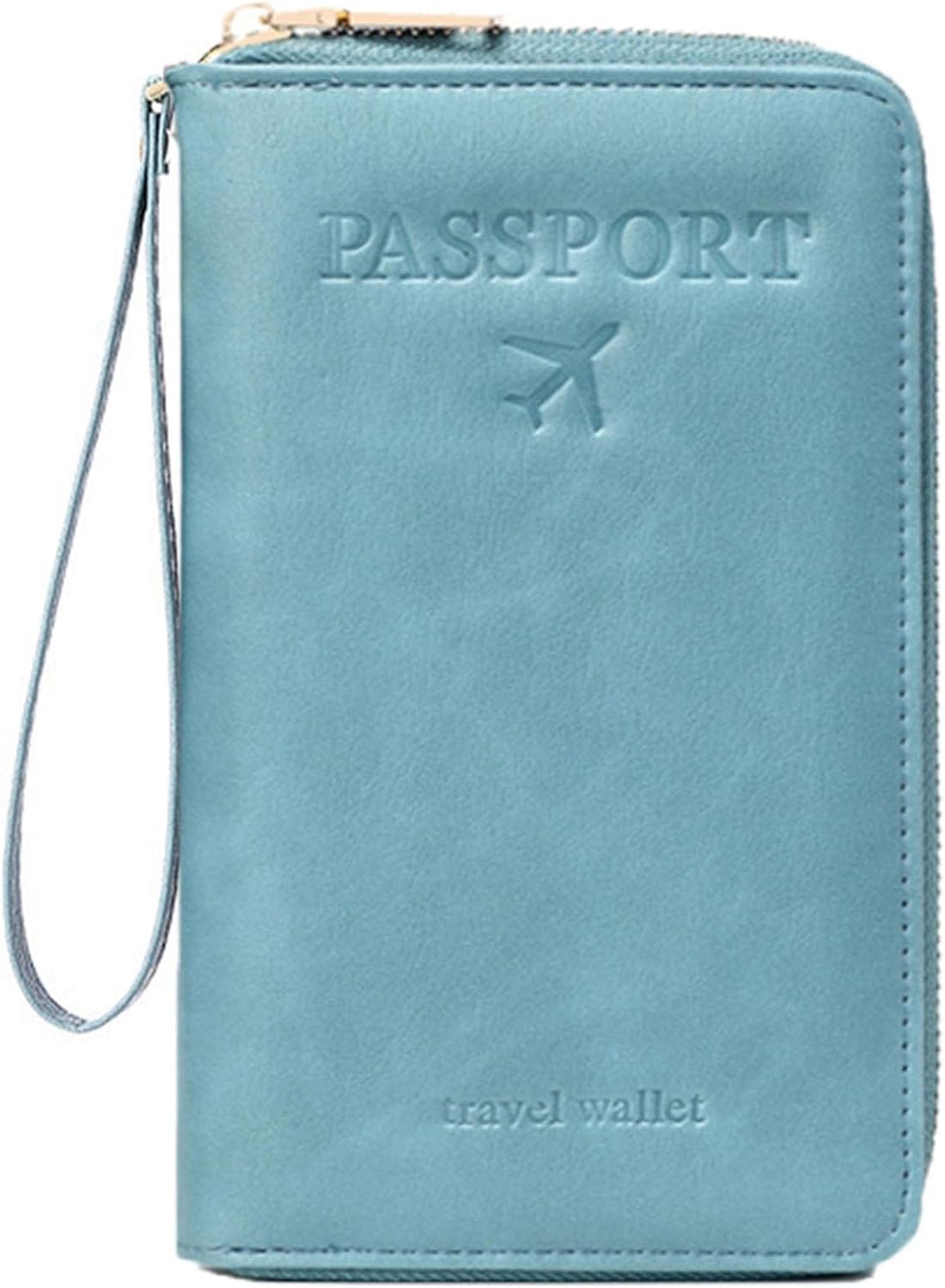 Family Passport Holder for Travel Women and Men RFID Blocking Passport Holder with Zipper Multi-functional Passport Wallet Passport Case Passport cover Travel Essentials