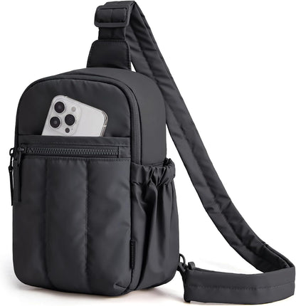 Small Crossbody Bags for Women, Puffer Sling Bag Fanny Packs, Purses Hobo Handbag for Daily Travel Hiking