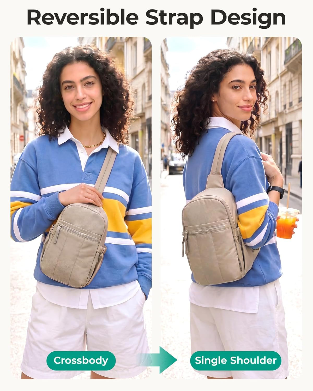 Small Crossbody Bags for Women, Puffer Sling Bag Fanny Packs, Purses Hobo Handbag for Daily Travel Hiking