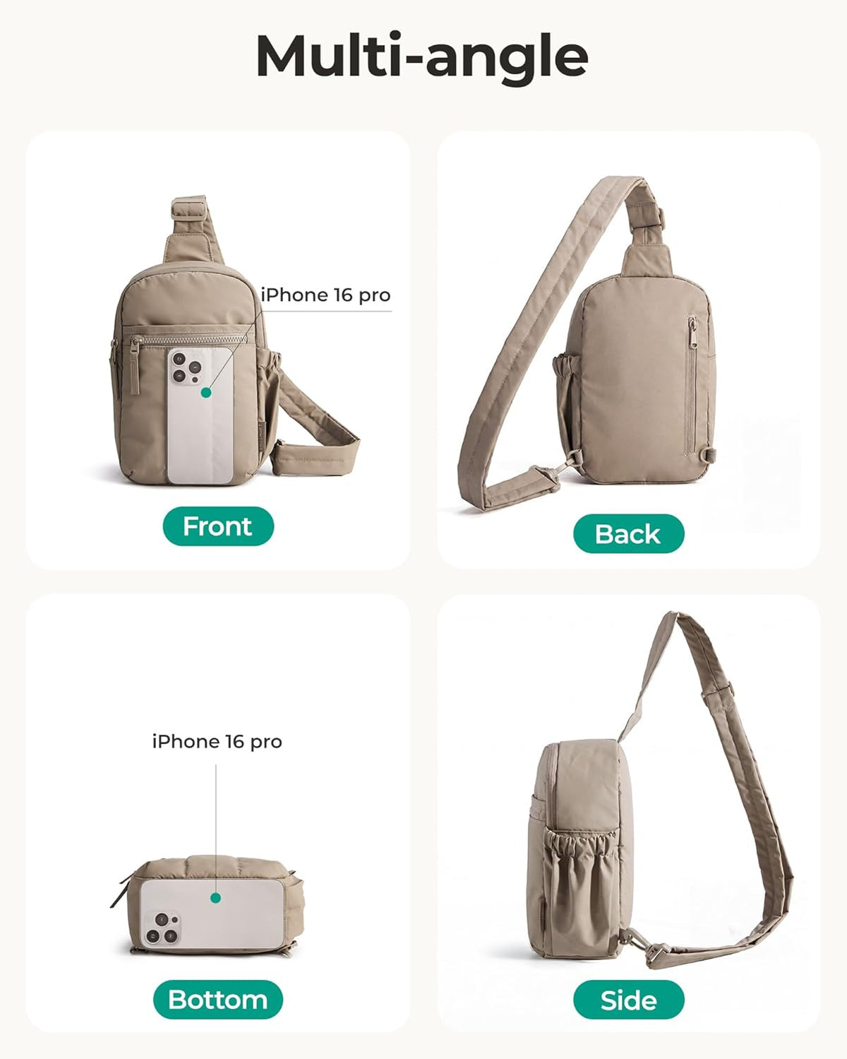Small Crossbody Bags for Women, Puffer Sling Bag Fanny Packs, Purses Hobo Handbag for Daily Travel Hiking