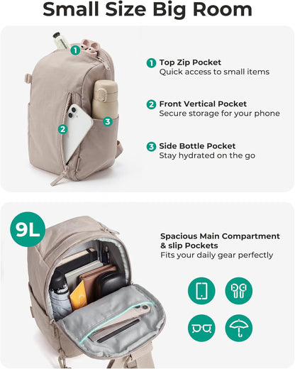 Small Crossbody Bags for Women, Puffer Sling Bag Fanny Packs, Purses Hobo Handbag for Daily Travel Hiking