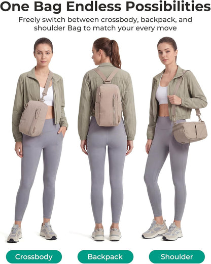 Small Crossbody Bags for Women, Puffer Sling Bag Fanny Packs, Purses Hobo Handbag for Daily Travel Hiking